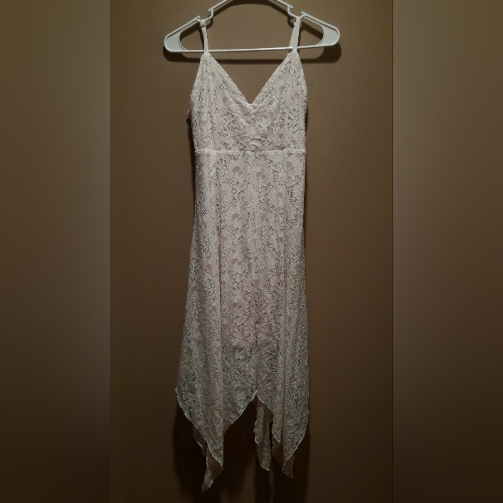Small white lace maxi dress